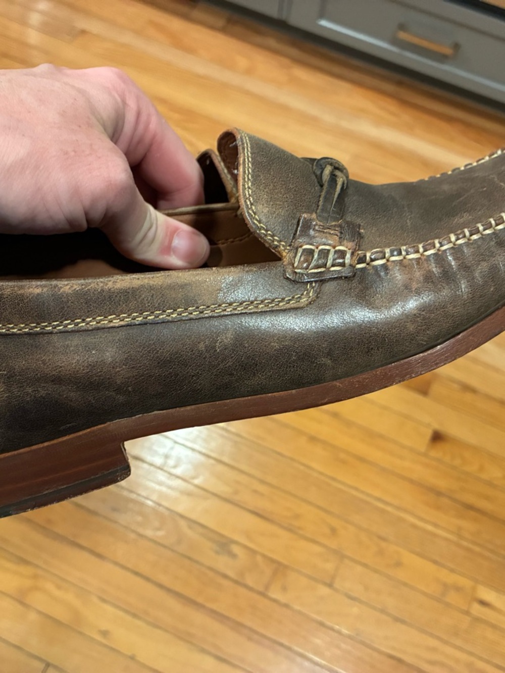 Trask Sawyer Mens Size 10.5M Brown Leather Slip-On Loafers Shoes